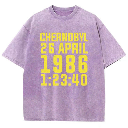 Chernobyl Nuclear Disaster Date And Time Vintage Distressed T-shirt