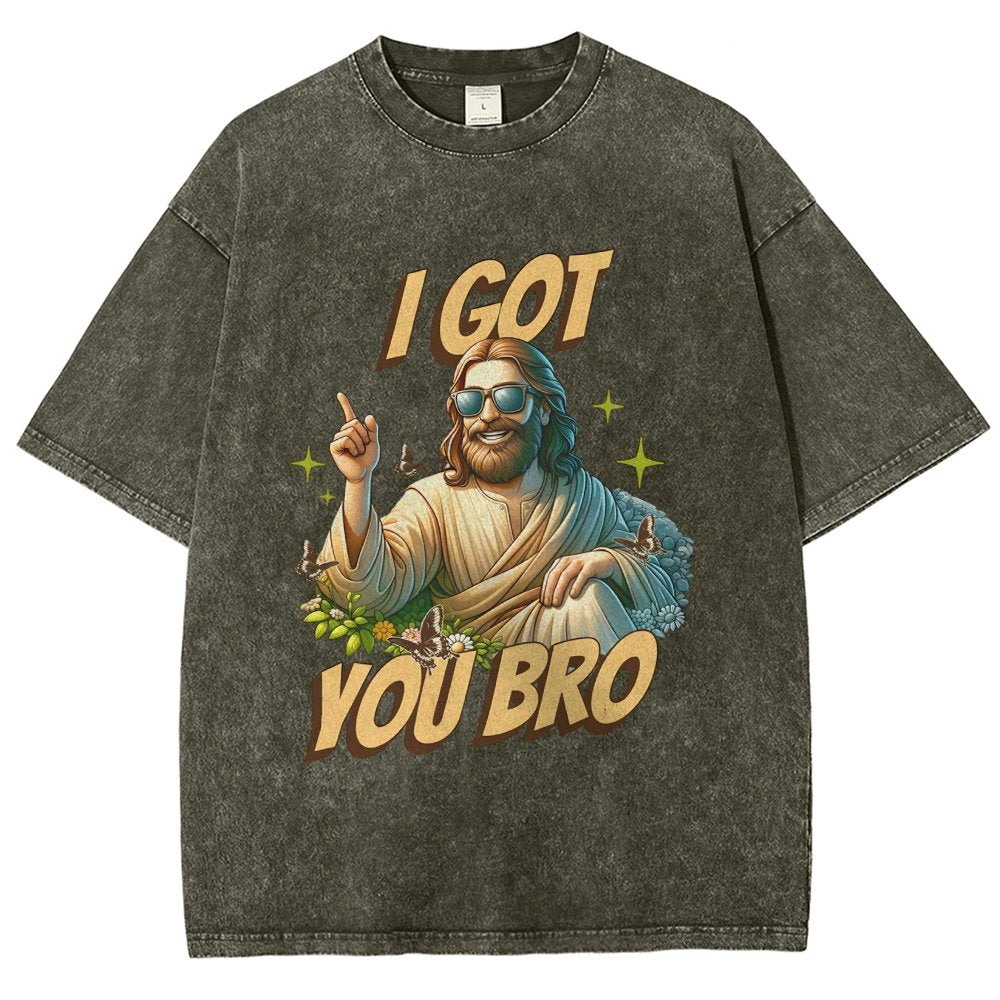 I Got You Bro , Funny Vintage Distressed T-shirt