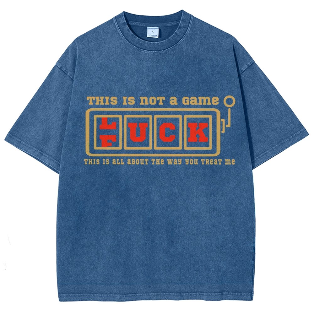 THIS IS NOT a Game — F(L)UCK Vintage Distressed T-shirt