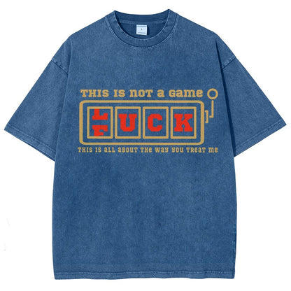 THIS IS NOT a Game — F(L)UCK Vintage Distressed T-shirt