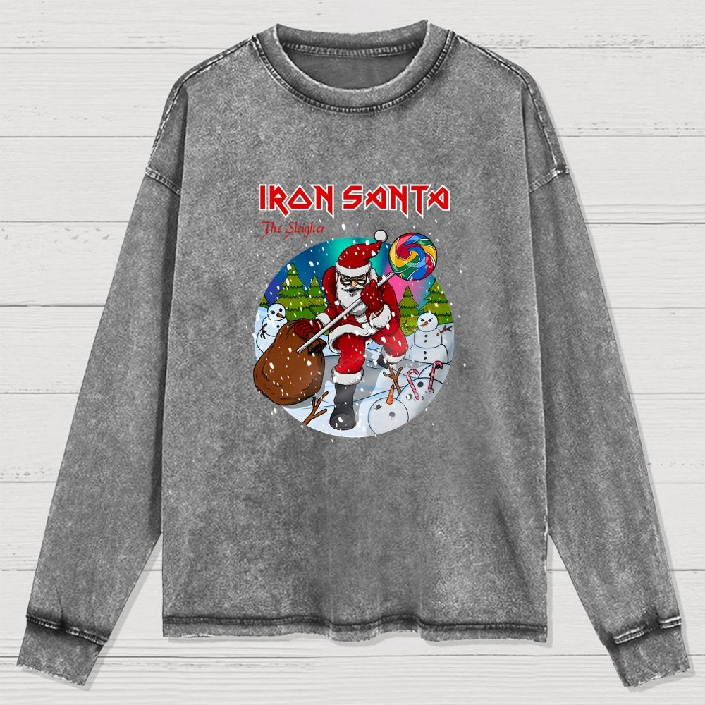 Iron Santa Washed Long Sleeve Tee