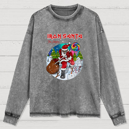 Iron Santa Washed Long Sleeve Tee