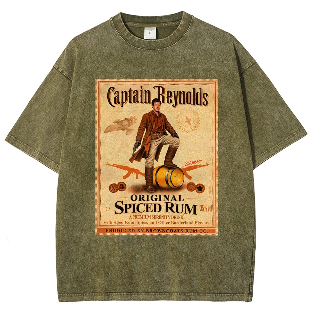 Captain Rogers Spiced Rum Vintage Distressed T-shirt