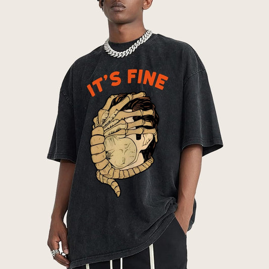 It’S Fine Vintage Distressed T-shirt