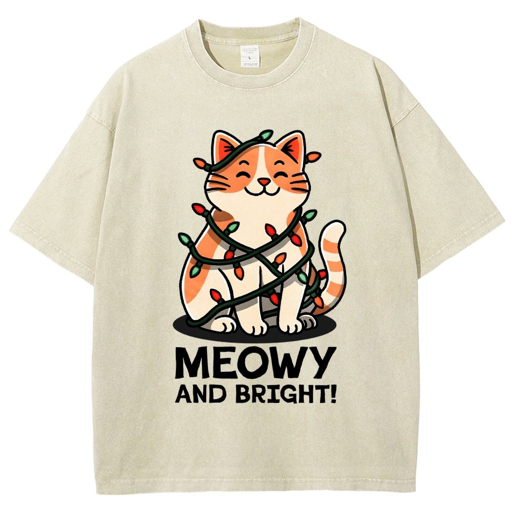 Meowy And Bright! Vintage Distressed T-shirt