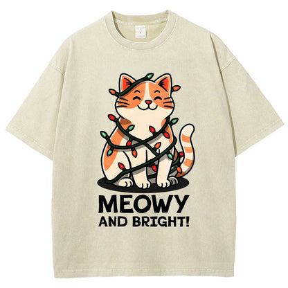 Meowy And Bright! Vintage Distressed T-shirt