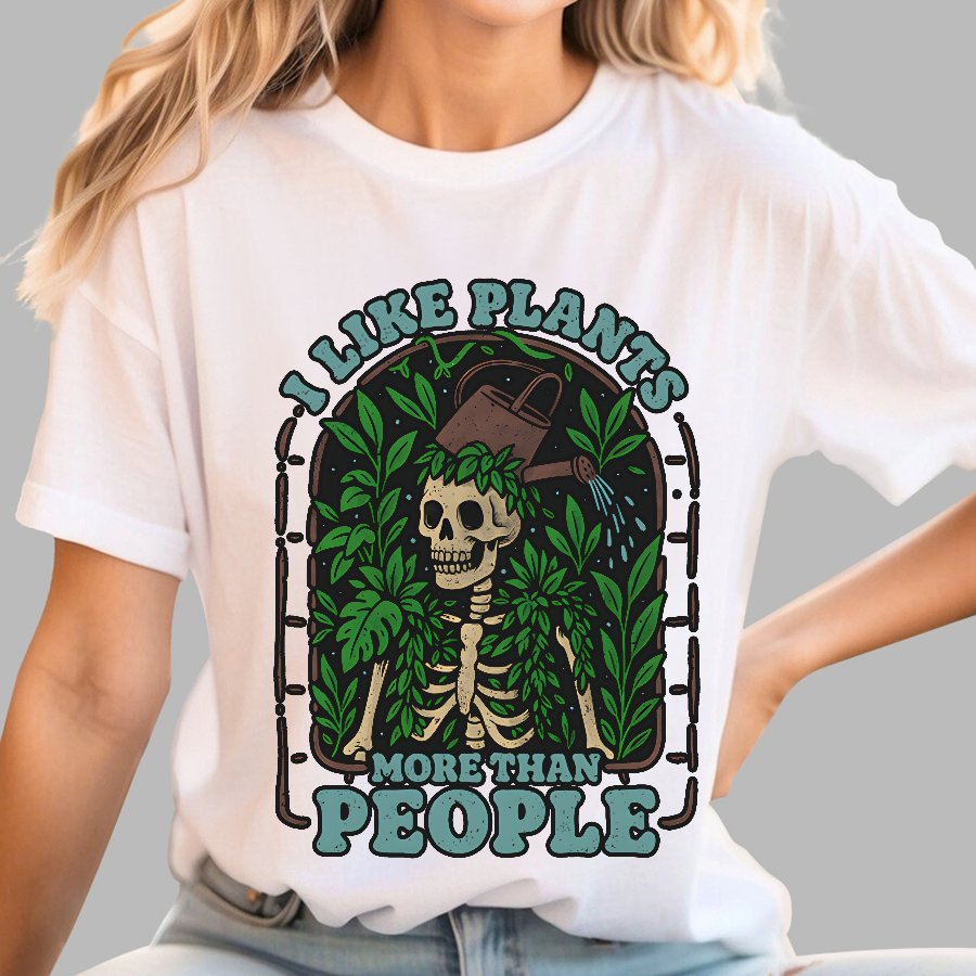 I Like Plants More Than People Geek T-Shirt