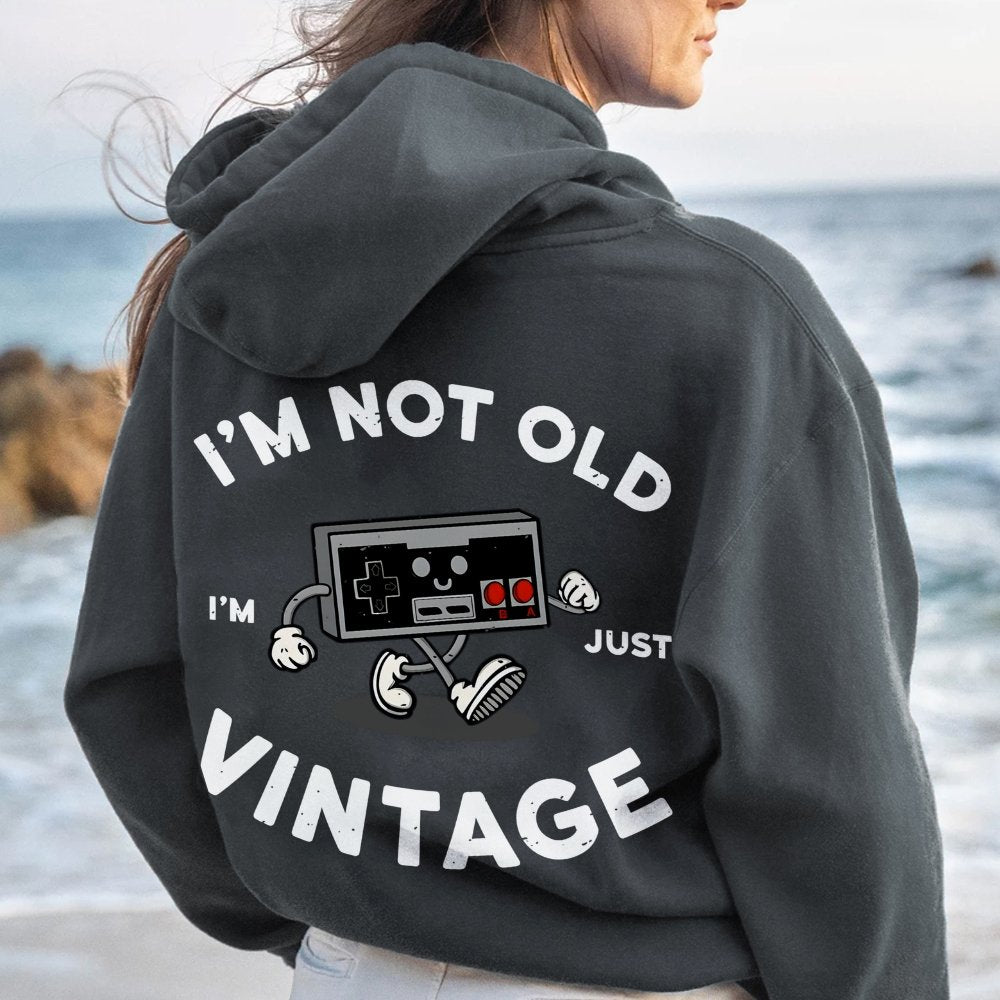 I'm Not Old Printed Back Unisex Cotton Hoodie