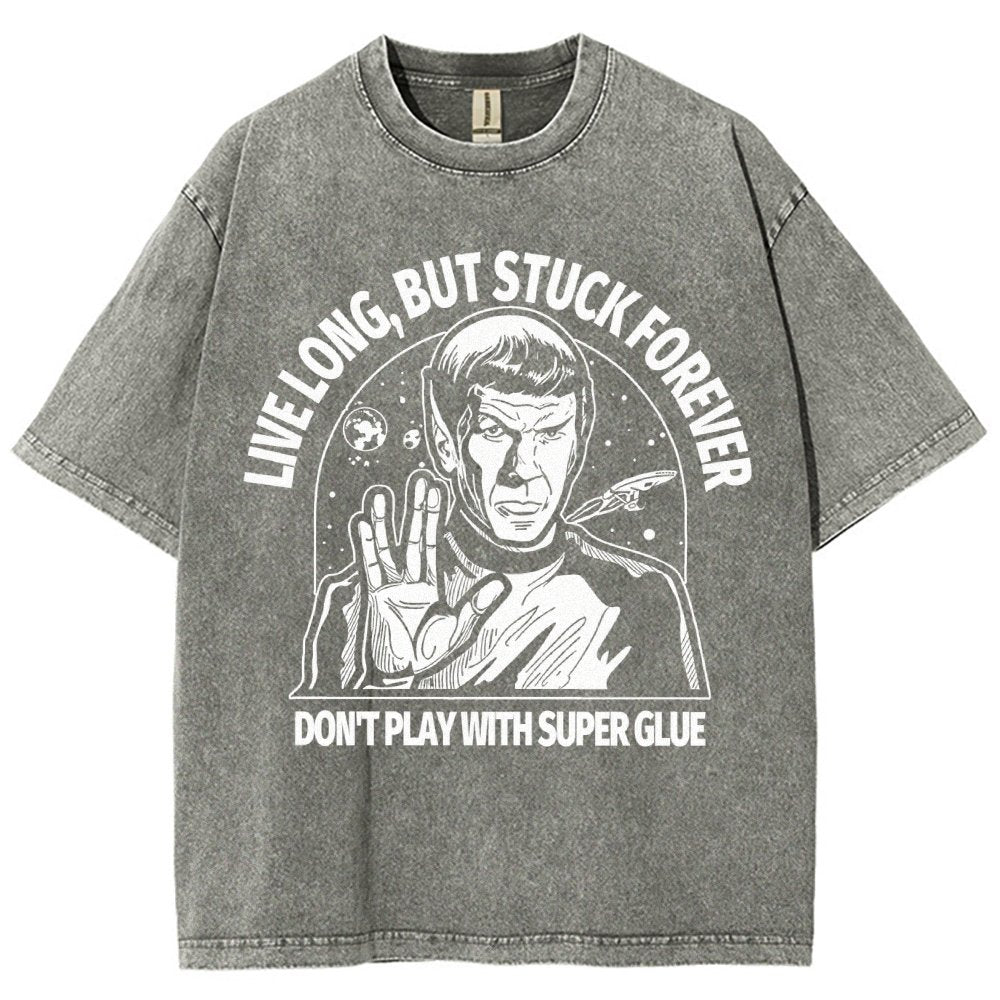 Live long, but trapped forever Vintage Distressed T-shirt