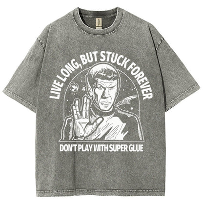 Live long, but trapped forever Vintage Distressed T-shirt