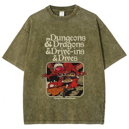 Mystic Realm Dive Ins And Dives Vintage Distressed T-shirt