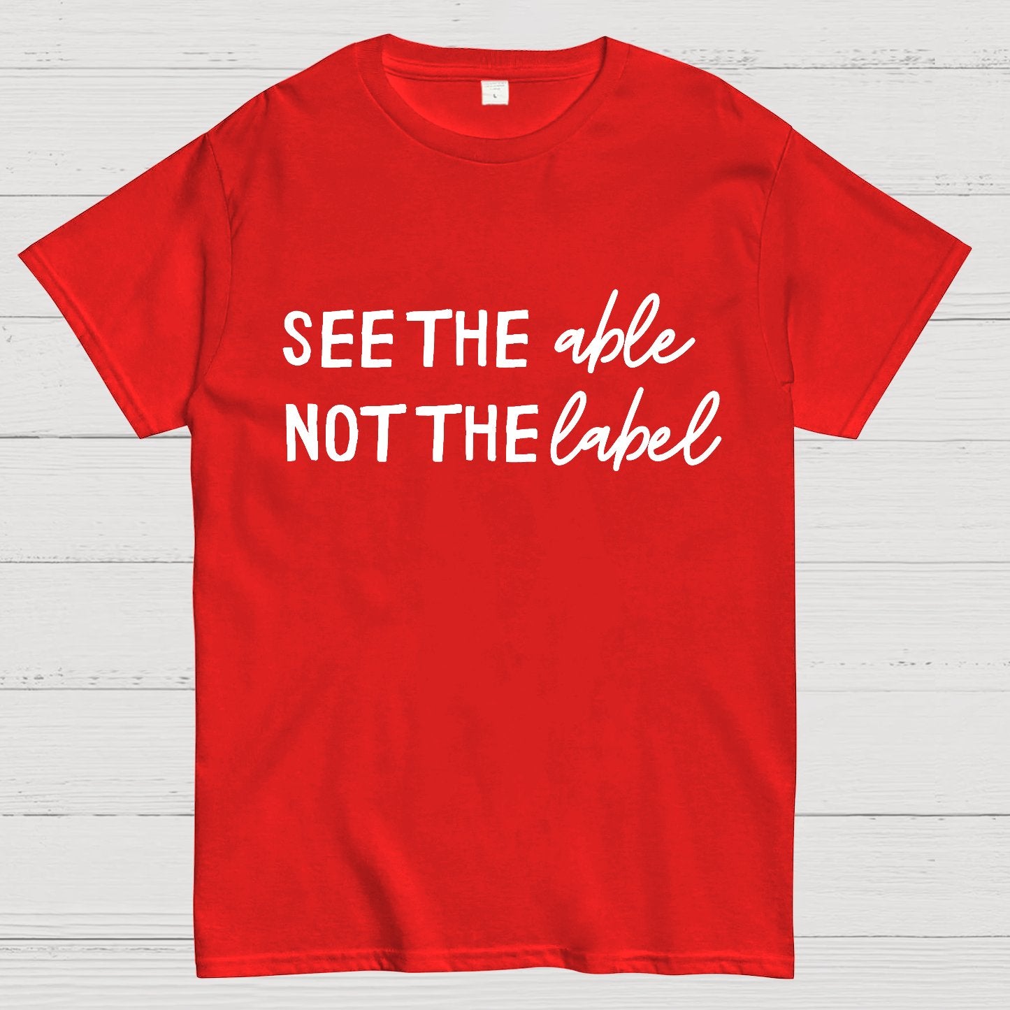 See the Able Not the Label Autism Geek T-Shirt