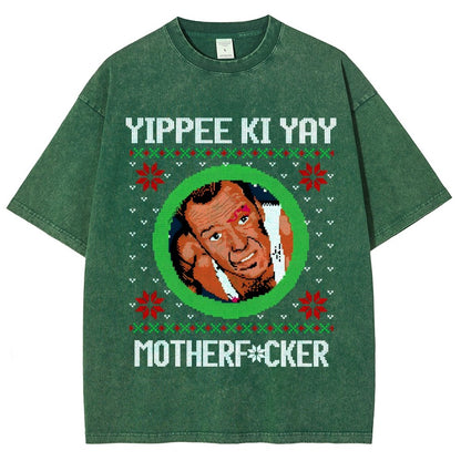 Yippee Ki Yay Motherf Cker Vintage Distressed T-shirt