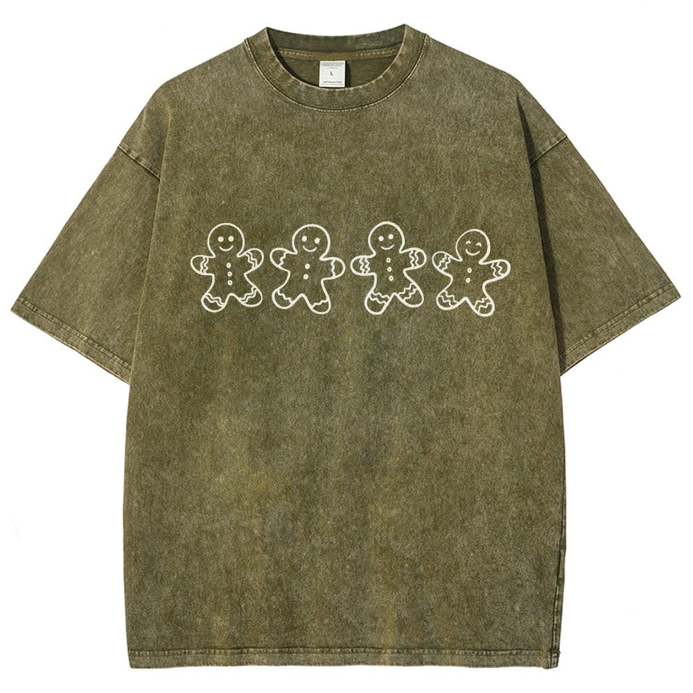 Christmas Gingerbread Cookies Vintage Distressed T-shirt