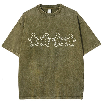 Christmas Gingerbread Cookies Vintage Distressed T-shirt