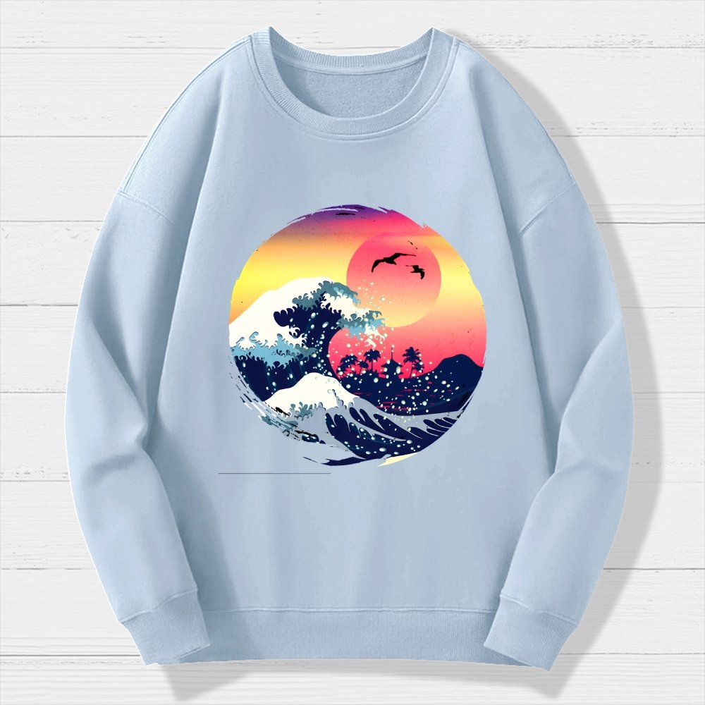 The Great Waves Geek Cotton Sweatshirt