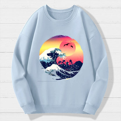 The Great Waves Geek Cotton Sweatshirt