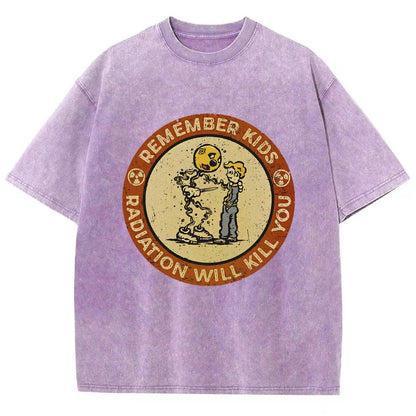 Vintage Radiation Warning Vintage Distressed T-shirt