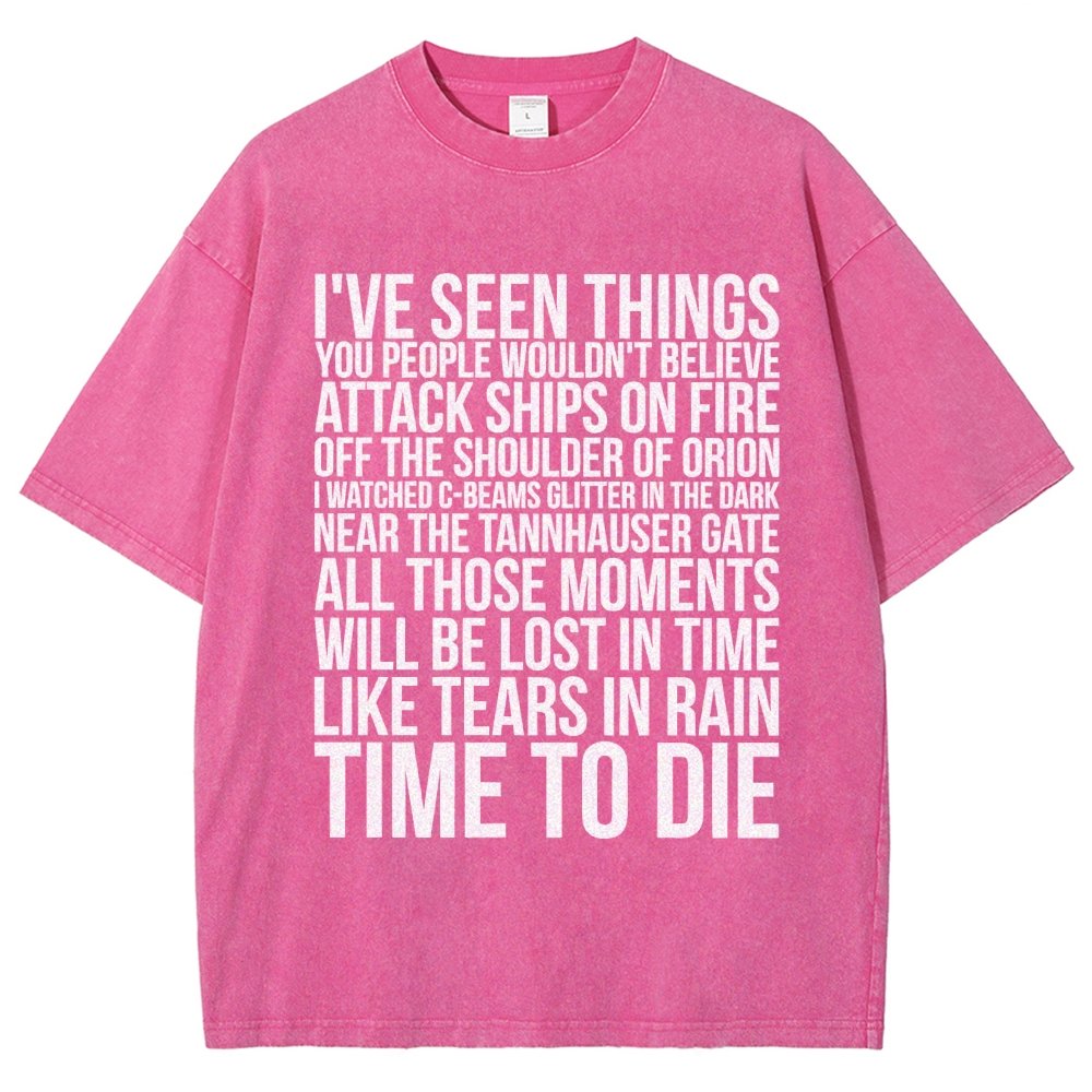 Like Tears In Rain...Time To Die Vintage Distressed T-shirt