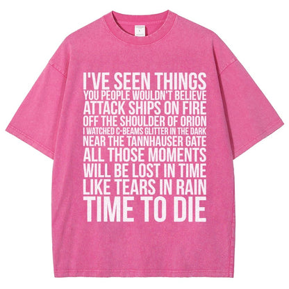 Like Tears In Rain...Time To Die Vintage Distressed T-shirt