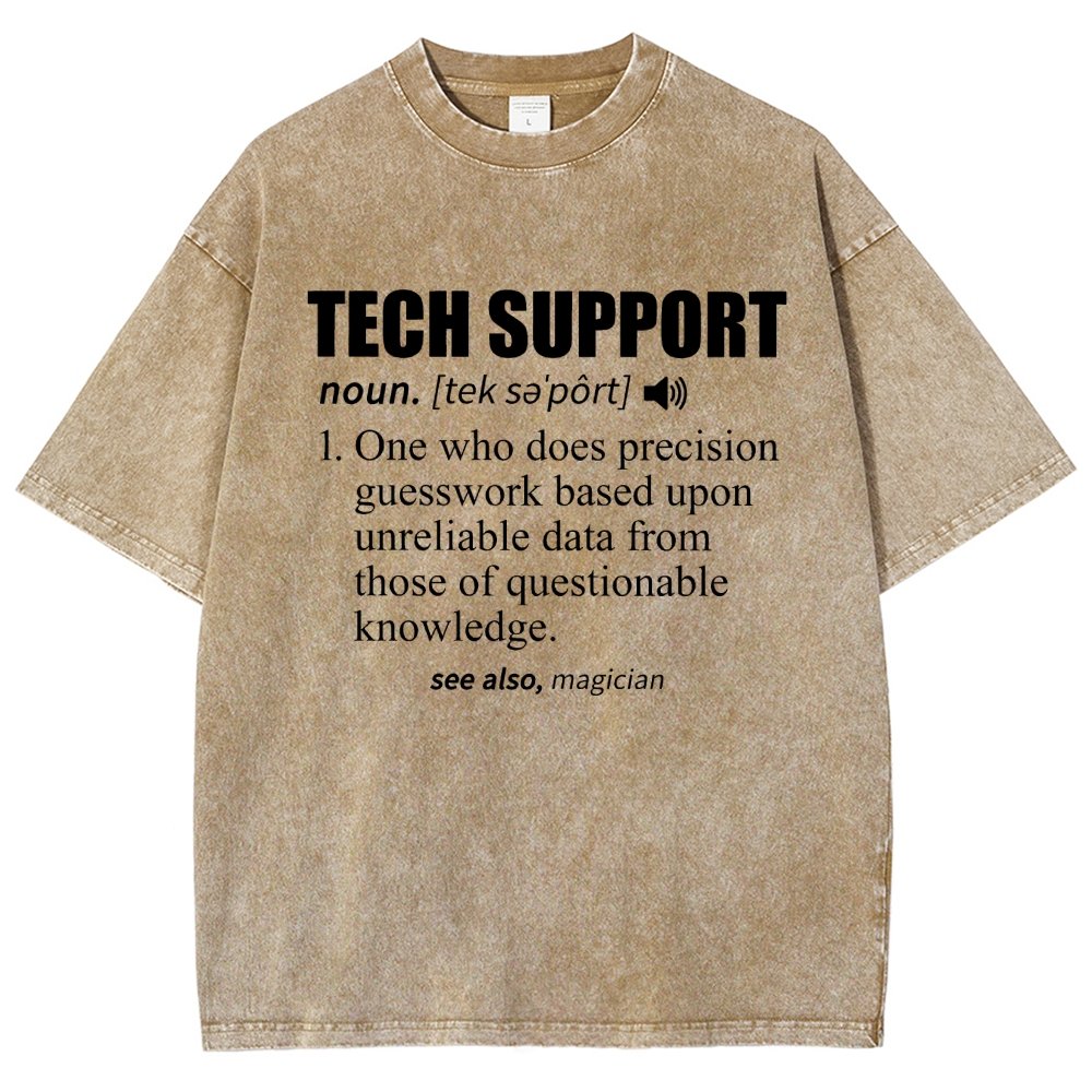 Tech Support Definition Vintage Distressed T-shirt
