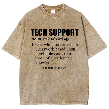 Tech Support Definition Vintage Distressed T-shirt