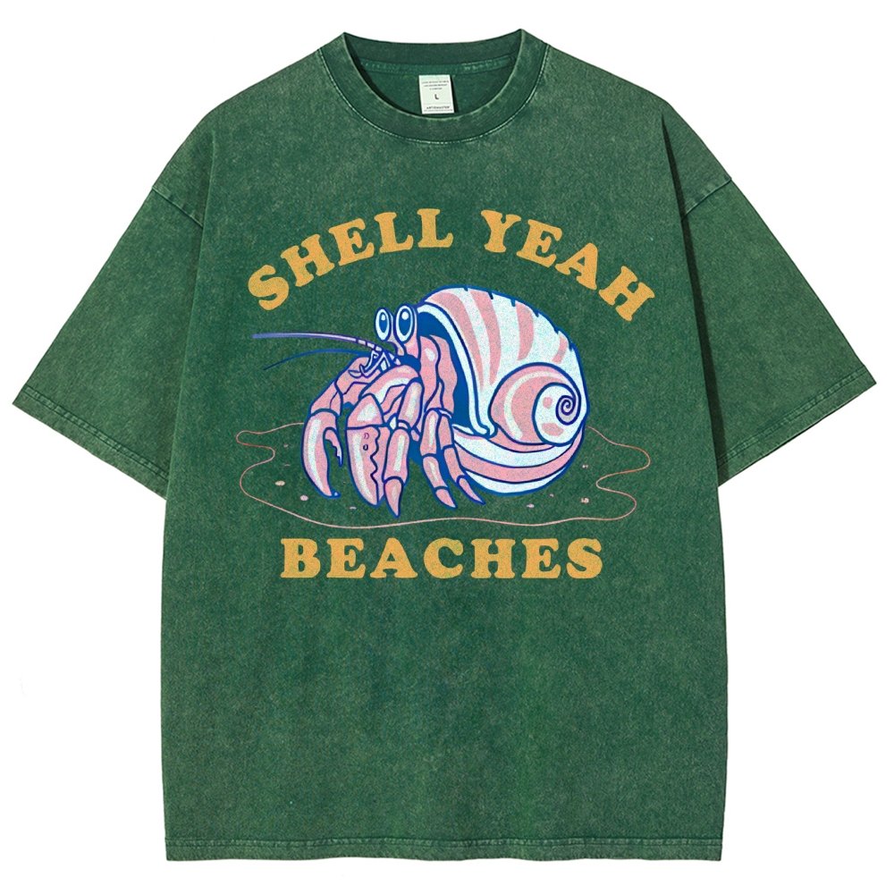 Shell Yeah Beaches Vintage Distressed T-shirt