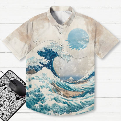 A Sea Salt Package Showcasing A Beautiful Ocean Geek Hawaiian Shirt