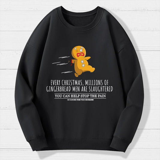 Gingerbread Man Geek Cotton Sweatshirt