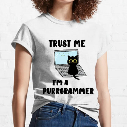 I'm A Purrgrammer Funny Cat Nerdy T-Shirt
