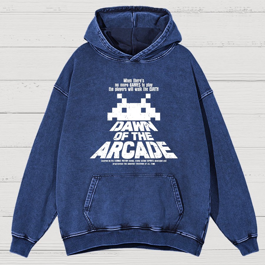Dawn Of The Arcade Vintage Distressed Hoodie