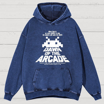 Dawn Of The Arcade Vintage Distressed Hoodie