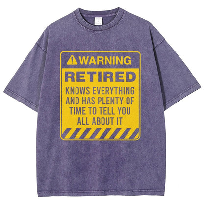 Retired Warning Vintage Distressed T-shirt