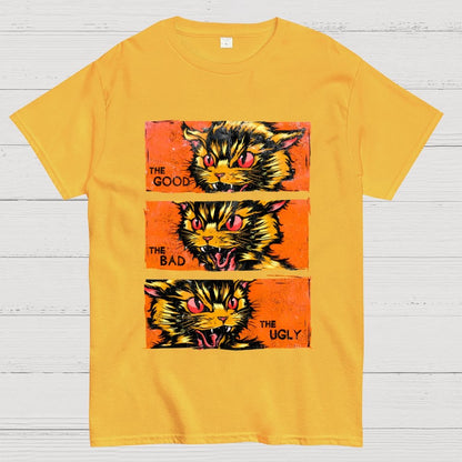 The Good The Bad The Ugly Cat Geek T-Shirt