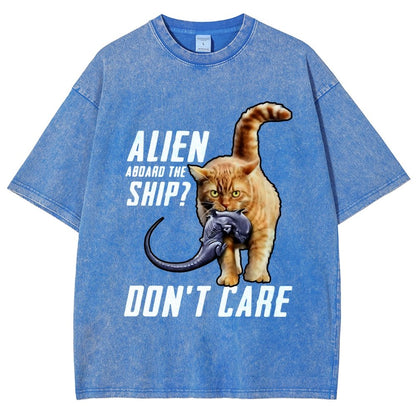 Top Cat Alien Aboard The Ship Don’t Care Vintage Distressed T-shirt