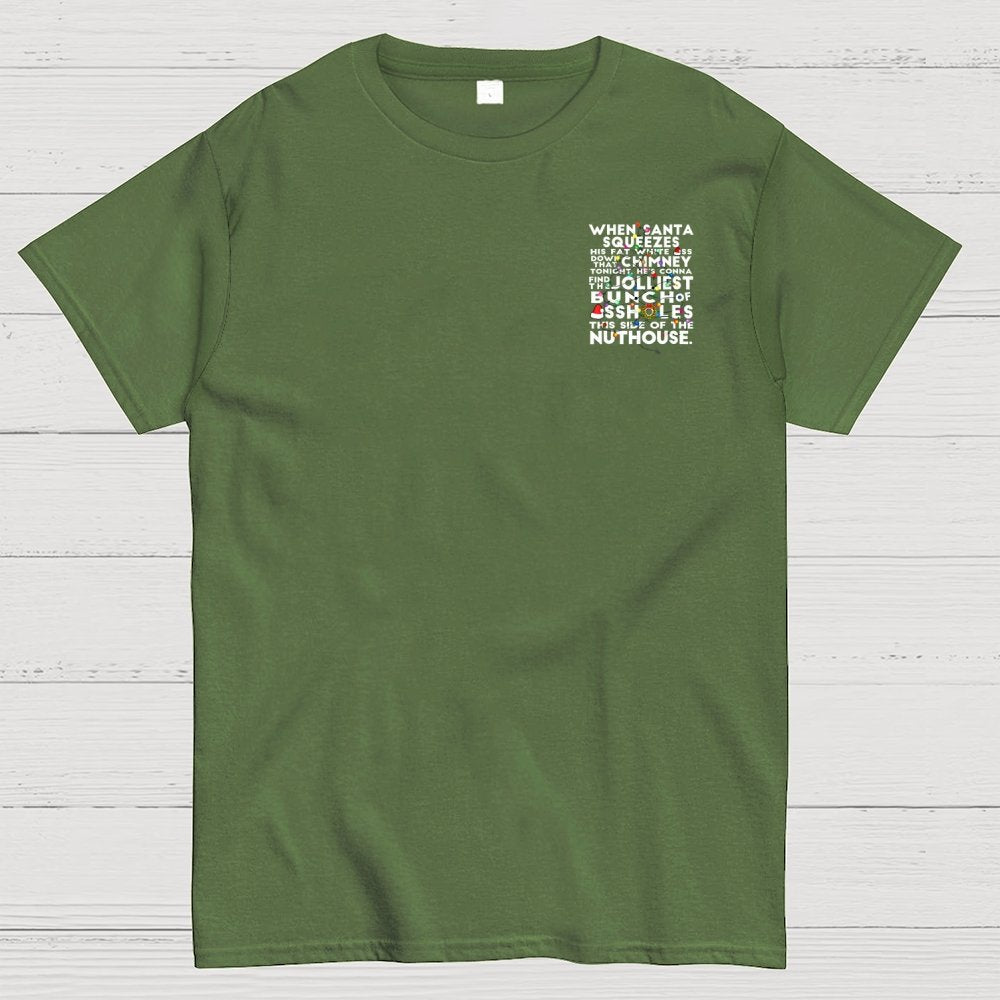 Christmas Vacation Jolliest Bunch Front And Back Printing Geek T-Shirt
