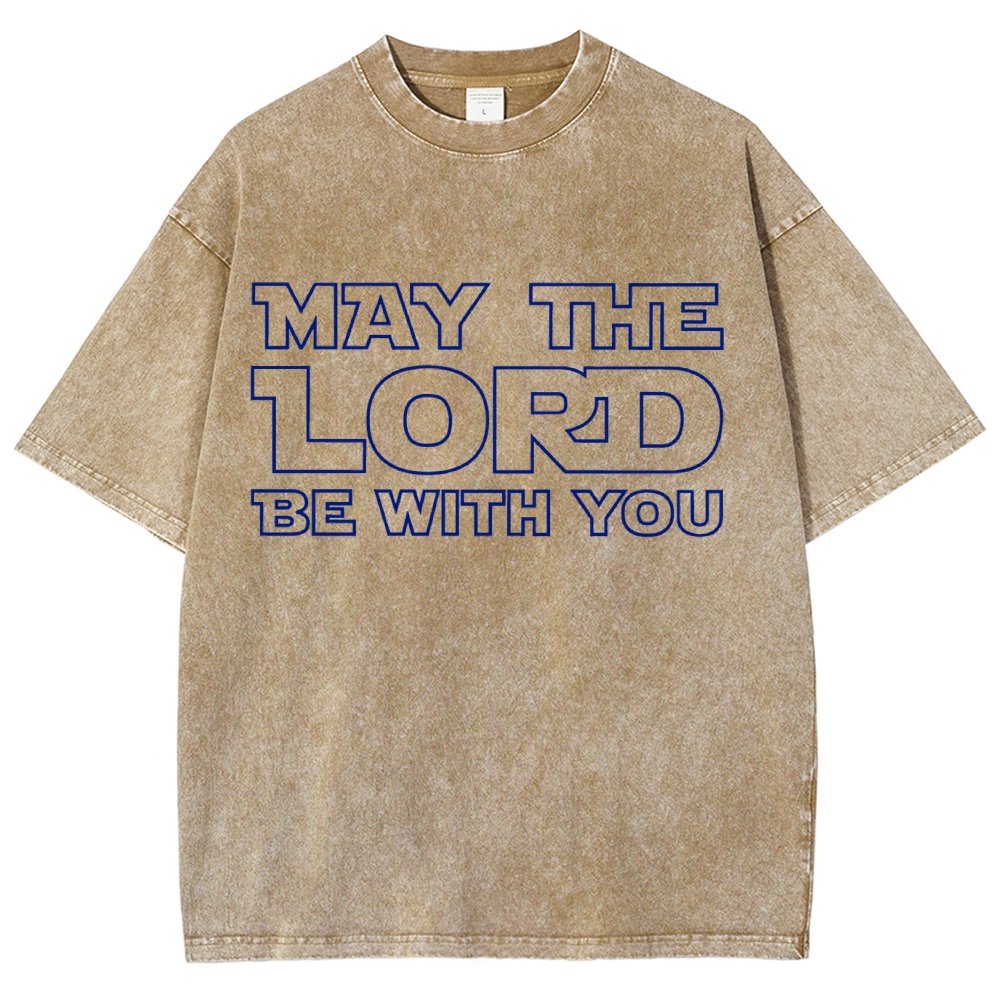 May The Lord be with you Vintage Distressed T-shirt