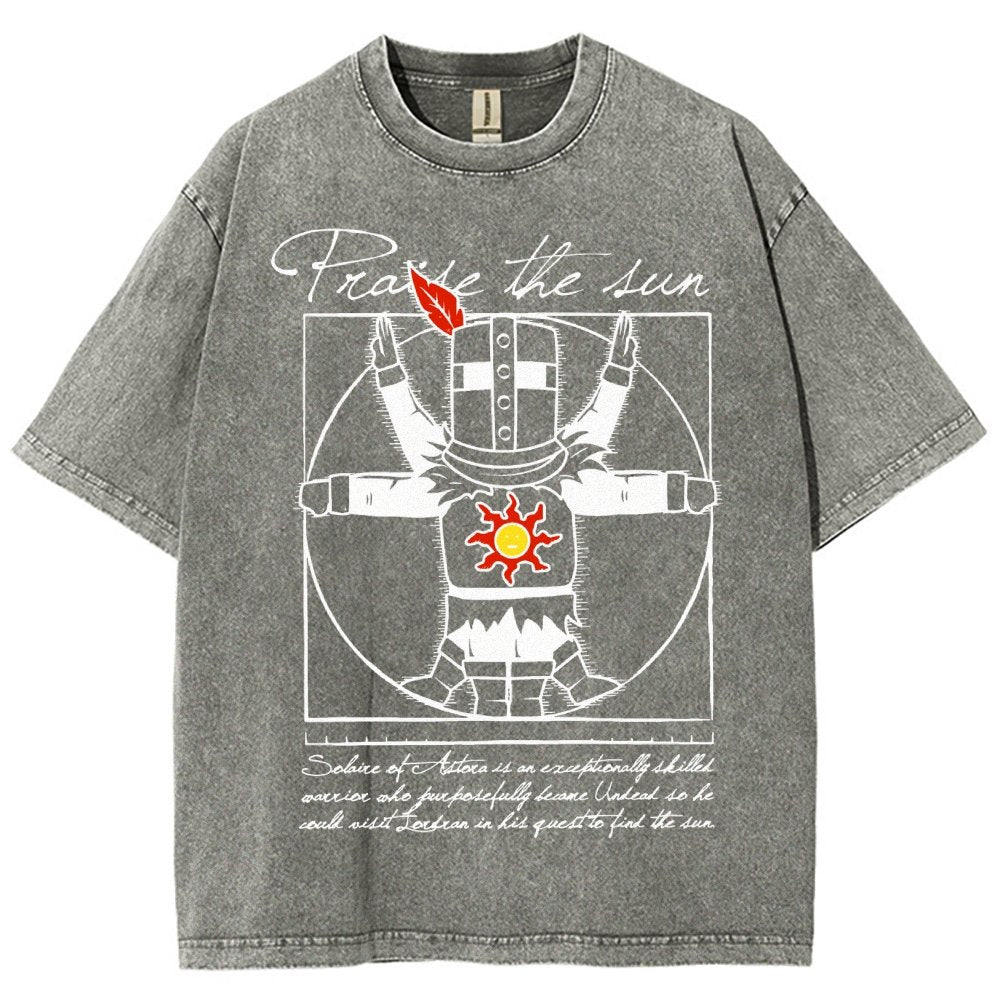 Vitruvian Praise Vintage Distressed T-shirt