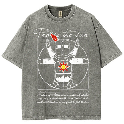 Vitruvian Praise Vintage Distressed T-shirt