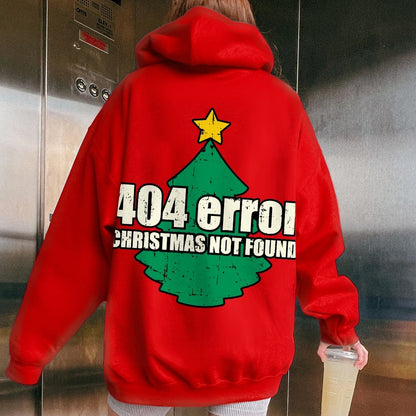 Error 404 Printed Back Cotton Hoodie