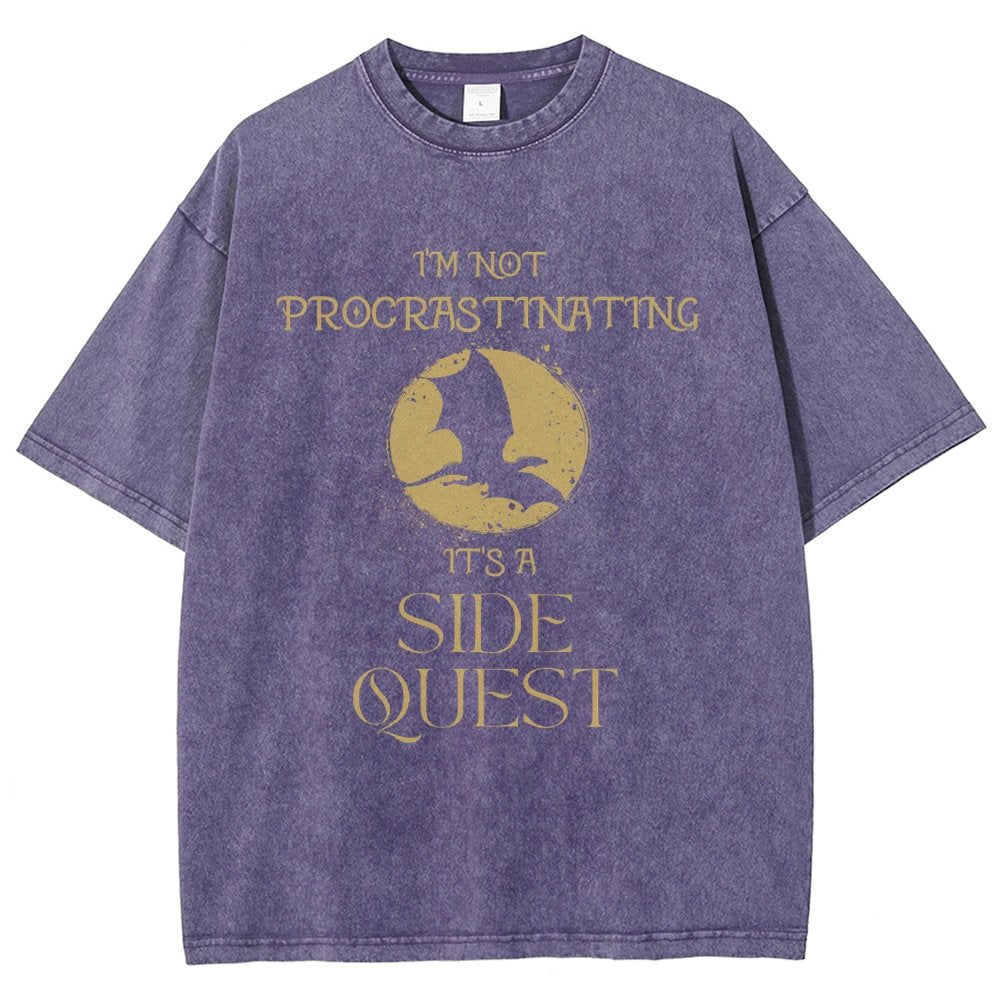 I'm Not Procrastinating It's A Side Quest Vintage Distressed T-shirt