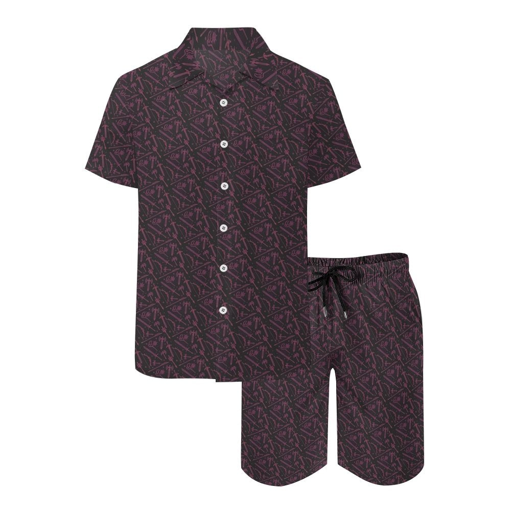Medieval Weapons Hawaiian Shirt Set