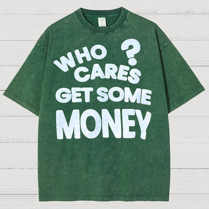 Chasing Money Graphic Print Vintage Distressed T-shirt