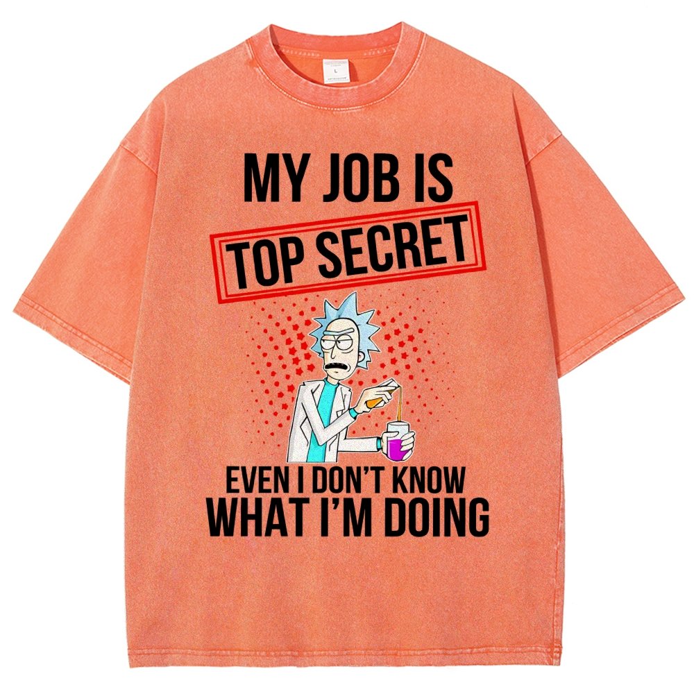 My Job Istop Secret Vintage Distressed T-shirt
