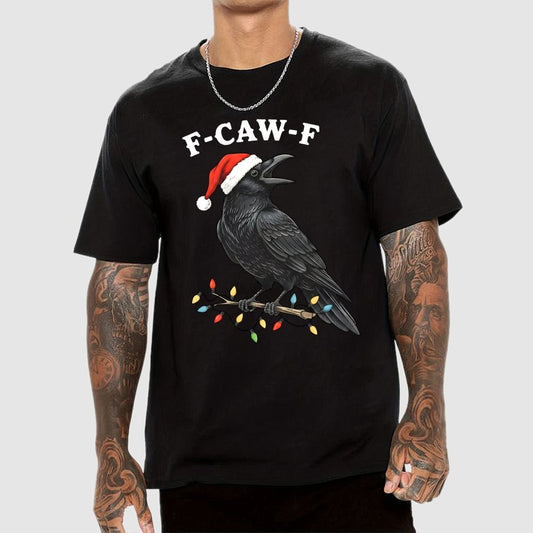 Christmas Funny Crow Geek T-Shirt