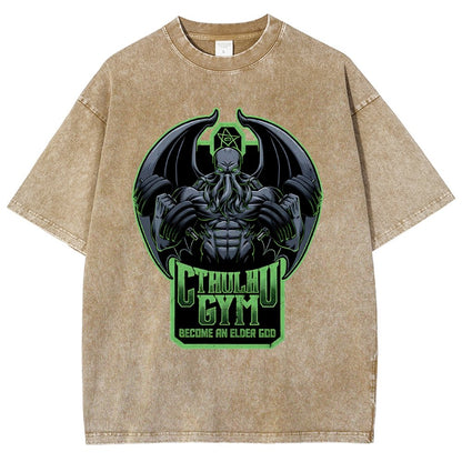 Cthulhu Gym Vintage Distressed T-shirt