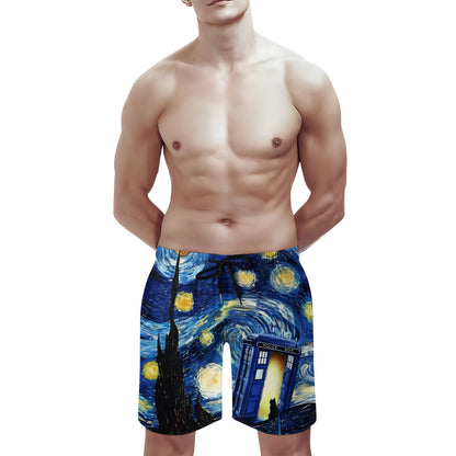Starry Phone Booth Geek Shorts
