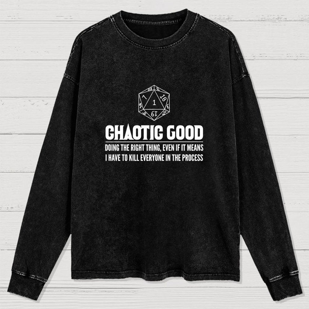 Adventure RPG Dice Fantasy Geschenk Washed Long Sleeve Tee