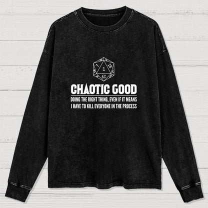 Adventure RPG Dice Fantasy Geschenk Washed Long Sleeve Tee