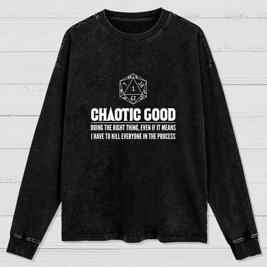 Adventure RPG Dice Fantasy Geschenk Washed Long Sleeve Tee
